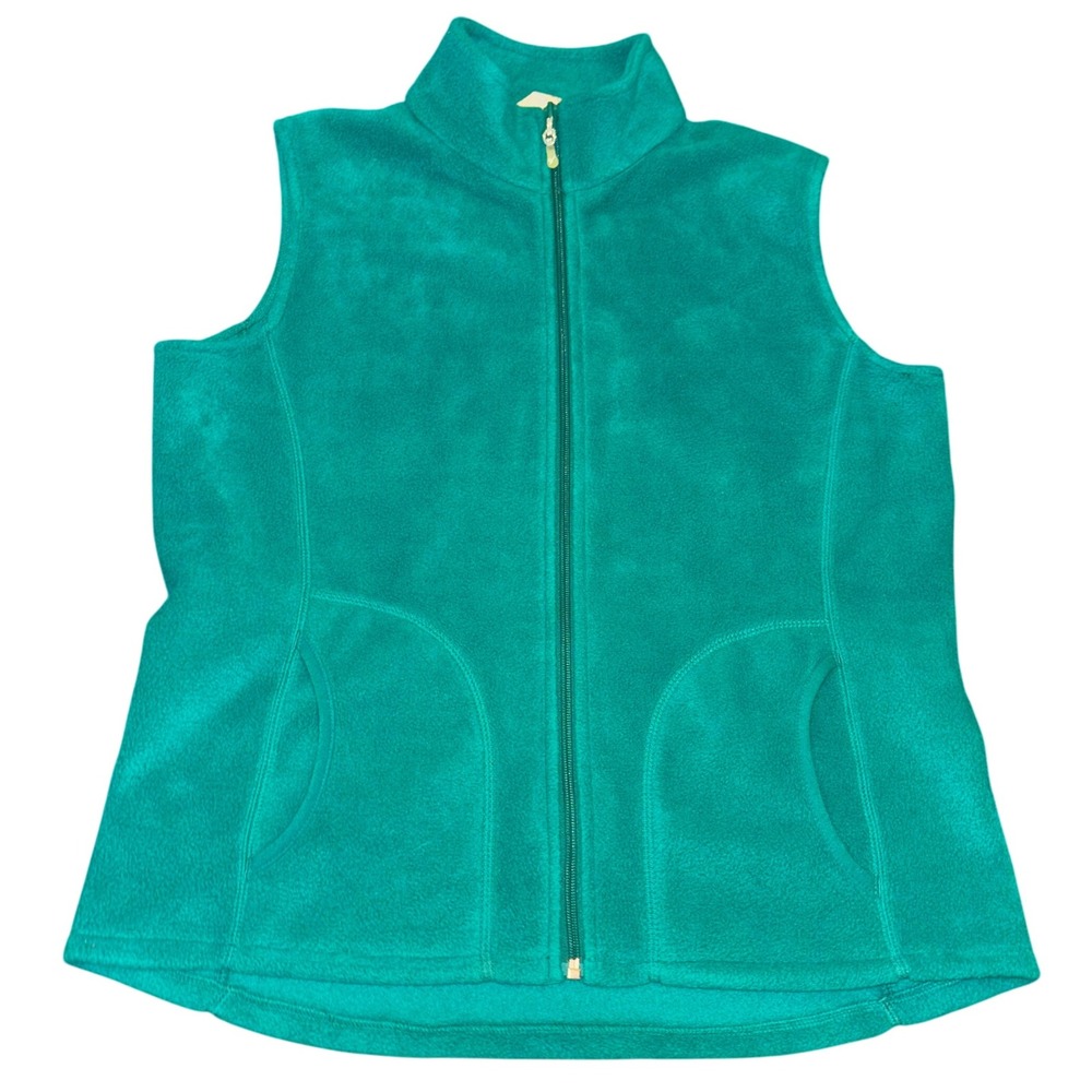 Woolrich‎ | Womens M | Emerald Green Fleece Vest | Full Zip